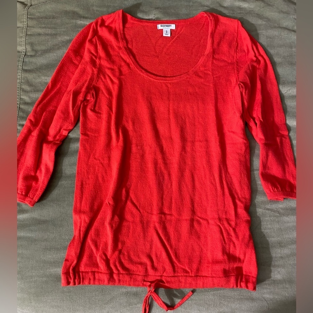 Old Navy sweater shirt reddish orange Sz XS  Q-23